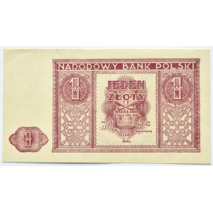 Polska, RP, 1 złotych 1946, bez oznaczenia serii, UNC