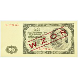 Polska, RP, 50 złotych 1948, seria EL, WZÓR