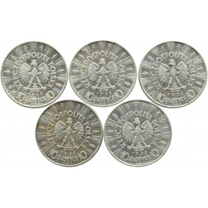 Polska, II RP, Józef Piłsudski, lot 10 złotych 1935, Warszawa