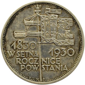 Polska, II RP, Sztandar, 5 złotych 1930, Warszawa