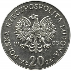 Polska, PRL, Marceli Nowotko, 20 złotych 1983, Warszawa, UNC