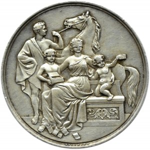 Niemcy/Prusy, Berlin-medal nagrodowy z loterii konnej, srebro, Kullrich/Weigand