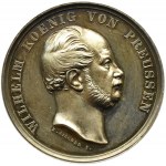 Niemcy, Prusy, Wilhelm I, medal Anerkennung des Fleisses, syg. F.Goetze, CUDNY!