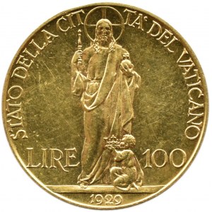Watykan, Pius Xi, 100 lirów 1929, Rzym
