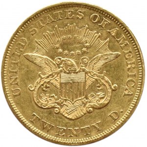 USA, 20 dolarów 1851, Filadelfia, stary rzadki rocznik