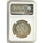 Rosja, Mikołaj II, 1 rubel 1913 BC, 300 lat Domu Romanowów, Petersburg, NGC AU58