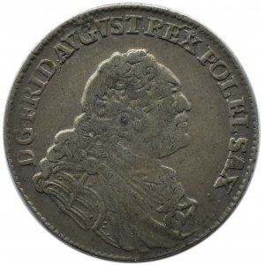 August III Sas, 1/6 talara (złotówka) 1763 EDC, Drezno
