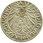 Prusy Książęce, Albrecht, grosz pruski 1544, Królewiec, bardzo ładny
