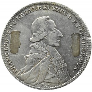 Niemcy, Biskupstwo Würzburg i Bamberg, Franciszek von Erhtal, talar 1785,