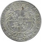 August III Sas, ort (18 groszy) 1755 EC, Lipsk odmiana z kropka po dacie