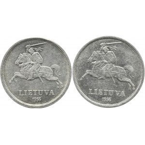 Litwa, J. Basanavicius, lot 5 litów 1936, Kowno