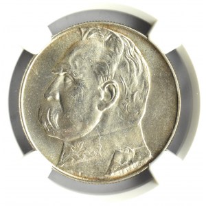 Polska, II RP, Józef Piłsudski, 10 złotych 1939, Warszawa, NGC MS61