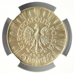 Polska, II RP, Józef Piłsudski, 5 złotych 1935, NGC AU58