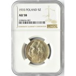 Polska, II RP, Józef Piłsudski, 5 złotych 1935, NGC AU58