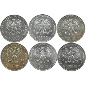 Polska, PRL, Jan Paweł II, lot 10000 złotych 1987, Warszawa