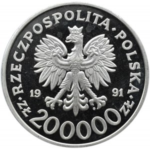 Polska, III RP, 200 000 złotych 1991, Konstytucja, UNC