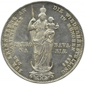 Niemcy, Bawaria, Maximilian II, 2 guldeny maryjne 1855, Monachium