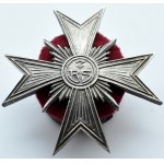 Polska, II RP, odznaka 7 Batalionu Sanitarnego, Poznań, powojenna odbitka w srebrze