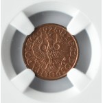 Polska, II RP, 1 grosz 1928, menniczy egzemplarz, NGC MS65RB