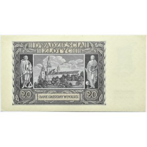 Polska, Generalna Gubernia, 20 złotych 1940, Kraków, seria G, UNC