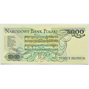 Polska, PRL, 5000 złotych 1988, seria CS, Warszawa, UNC