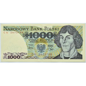 Polska, PRL, 1000 złotych 1979, seria CN, Warszawa, UNC