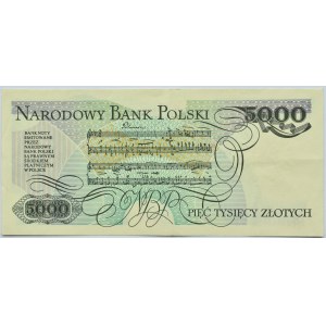 Polska, PRL, 5000 złotych 1988, seria DA, Warszawa