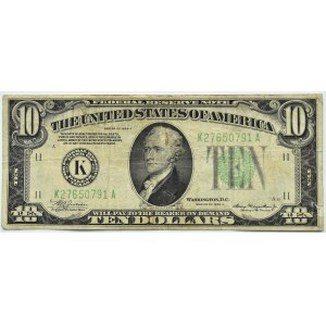USA, 10 dolarów 1934 A, seria K - Dallas