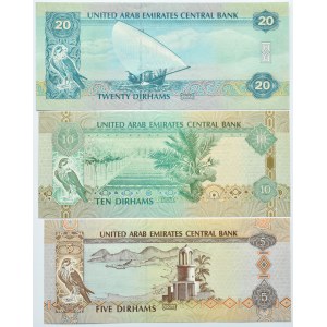 ZEA, lot banknotów, 35 dinarów, UNC
