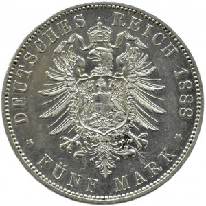 Niemcy, Prusy, Fryderyk, 5 marek 1888 A, Berlin