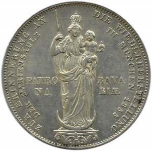 Niemcy, Bawaria, Maximilian II, 2 guldeny maryjne 1855, Monachium