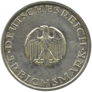 Niemcy, Republika Weimarska, 5 marek 1929 A, Berlin, Lessing