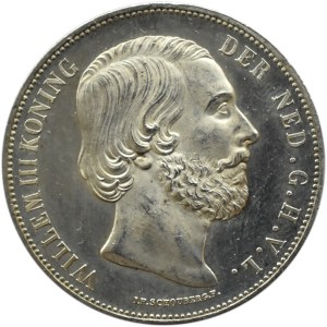 Holandia, Willem III, 2 1/2 guldena 1870, Utrecht, PROOF