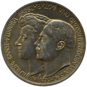 Niemcy, Saksonia, 3 marki 1910 A, Berlin, Wilhelm Ernest i Fedora