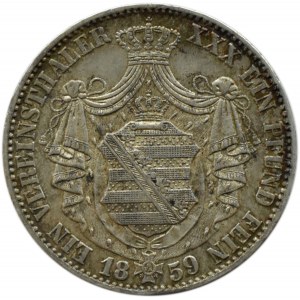 Niemcy, Saksonia, Johann I, talar 1859 F, Stuttgart