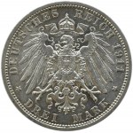 Niemcy, Prusy, Wilhelm II, 3 marki 1911 A, Berlin, UNC