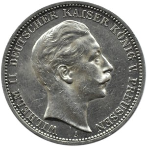 Niemcy, Prusy, Wilhelm II, 3 marki 1912 A, Berlin