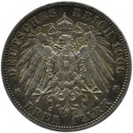 Niemcy, Prusy, Wilhelm II, 3 marki 1908 A, Berlin