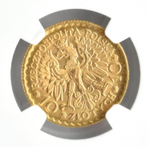 Polska, II RP, Bolesław Chrobry, 10 złotych 1925, Warszawa, NGC MS62