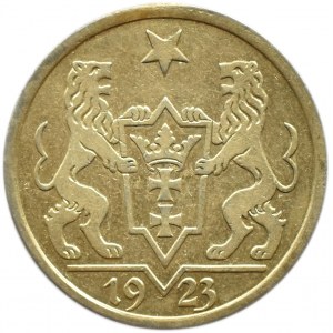 Wolne Miasto Gdańsk, 1 gulden 1923, Utrecht, ładny egzemplarz