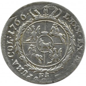 Stanisław A. Poniatowski, 4 grosze srebrne (złotówka) 1766 FS, Warszawa