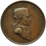 Polska, SAP, Medal upamiętniający pierwszy lot I.P. Blancharda nad Warszawą, 1788, syg. F. Loos, RZADKI