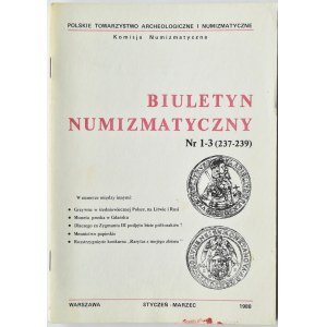 Biuletyn Numizmatyczny PTN, pełen rocznik 1988