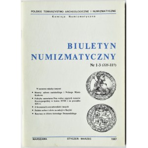 Biuletyn Numizmatyczny PTN, pełen rocznik 1987