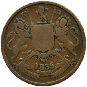 Indie, Kompania Wschodnioindyjska, 1/2 Anna 1835