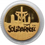 Polska, III RP, 200000 złotych 1990, 10 lat Solidarności, średnica 39 mm, zafoliowana