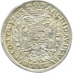 Austria, Leopold I, 1/2 talara 1703, Kremnica, PIĘKNY