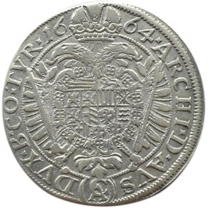 Austria, Leopold I, 15 krajcarów 1664 CA, Wiedeń