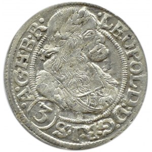 Śląsk, Leopold I, 3 krajcary 1669 SHS, Wrocław