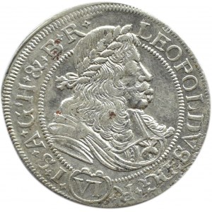 Śląsk, Leopold, 6 krajcarów 1675 SHS, Wrocław